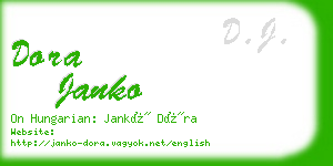 dora janko business card